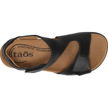 Load image into Gallery viewer, Taos Serene, Black &amp; Tan, Velcro Adjustable Straps, Sculptured Padded Innersole
