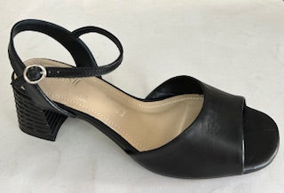 Chrissie Blaze, Black, Block Heel & Ankle Strap
