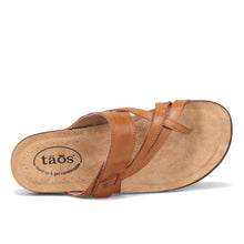 Load image into Gallery viewer, Taos Perfect Tan &amp; Black, Velcro Strap, Sculptured Footbed &amp; Padded Innersole
