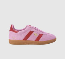 Load image into Gallery viewer, Goodsole Parallel Cypress Green Suede &amp; Pink Red Suede, Orthotic Friendly, Removable Innersole &amp; Lace
