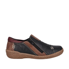 Load image into Gallery viewer, Cabello 7311 Tan &amp; Black, Orthotic Friendly, Removable Innersole, Side Zip &amp; Non Slip Sole
