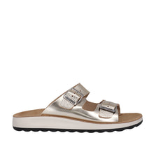 Load image into Gallery viewer, Fly Flot 77G644C Tan &amp; Gold, C Fitting Width, Sculptured Arch Support, Soft Innersole &amp; Adjustable Buckles on Straps
