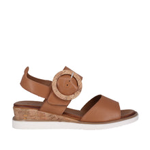 Load image into Gallery viewer, Cabello Aspire Red &amp; Tan, Wedge Heel, Padded Innersole &amp; Velcro Strap
