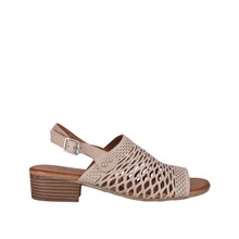 Load image into Gallery viewer, Cabello Alaca Beige &amp; Black, Padded Innersole, Buckle &amp; Elastic Back Strap &amp; Low Heel
