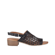 Load image into Gallery viewer, Cabello Alaca Beige &amp; Black, Padded Innersole, Buckle &amp; Elastic Back Strap &amp; Low Heel
