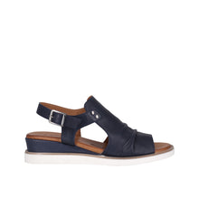 Load image into Gallery viewer, Cabello Alfie Navy &amp; Taupe, Wedge heel &amp; Padded Innersole
