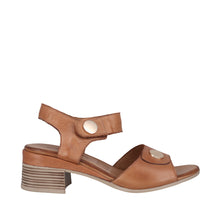 Load image into Gallery viewer, Cabello Annika Black &amp; Tan, Low Heel, Double Velcro Straps &amp; Padded Innersole
