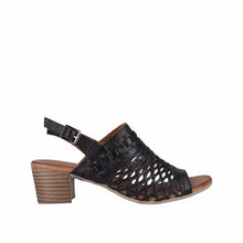 Load image into Gallery viewer, Cabello Antas Black &amp; Tan, Wedge Heel &amp; Padded Innersole
