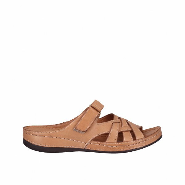 Cabello Arkan Tan & Black, Slide, Adjustable strap & Padded Innersole