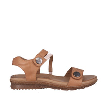 Load image into Gallery viewer, Cabello Audrey Tan &amp; Black, Dual Adjustable Straps &amp; Sculptured Innersole
