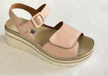 Load image into Gallery viewer, Bonni Gem Soft Pink &amp; Tan, Wedge Heel, Velcro Straps, Removable Innersole &amp; Orthotic Friendly
