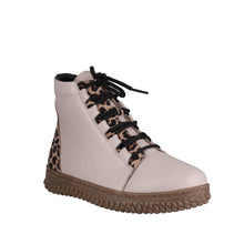 Load image into Gallery viewer, Cabello Bonnie Tan &amp; Stone, Orthotic Friendly, Removable Innersole, Zip &amp; Lace
