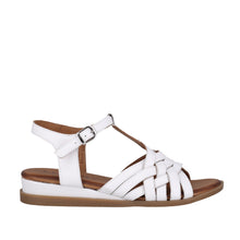 Load image into Gallery viewer, Cabello Cindy Navy &amp; White, Wedge Heel, Padded Innersole &amp; Buckle
