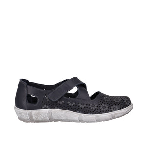 Cabello CP855 Taupe & Navy, Velcro Strap & Padded Innersole