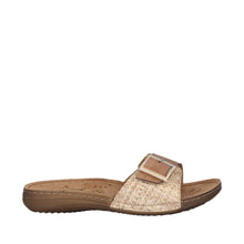 Load image into Gallery viewer, Carla Verde CV761 Pistachio &amp; Tan, Slide, Velcro Front Strap, Synthetic Upper, Leather Innersole &amp; Low Heel
