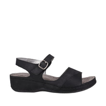 Load image into Gallery viewer, Carla Verde CV765 Beige &amp; Black, Synthetic Upper, Leather Innersole, Wedge Heel &amp; Velcro Strap
