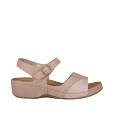 Load image into Gallery viewer, Carla Verde CV765 Beige &amp; Black, Synthetic Upper, Leather Innersole, Wedge Heel &amp; Velcro Strap
