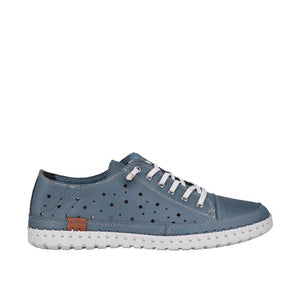Cabello Chaser, Denim Blue, Orthotic Friendly, Removable Innersole, Elastic Laces, Slip On & Punched Holes On Side
