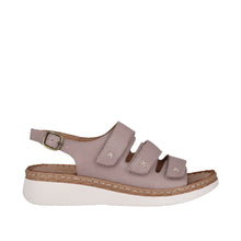 Load image into Gallery viewer, Cabello Coast Taupe &amp; Navy, Wedge heel, Padded Innersole &amp; 3 Adjustable Straps
