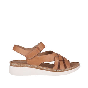 Cabello Confide Tan & Black, Cushioned Innersole & Velcro Strap