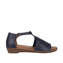 Load image into Gallery viewer, Cabello Content, Navy &amp; Tan, Heel In, Buckle &amp; Padded Innersole
