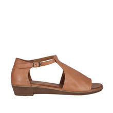 Load image into Gallery viewer, Cabello Content, Navy &amp; Tan, Heel In, Buckle &amp; Padded Innersole
