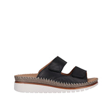 Load image into Gallery viewer, Cabello Dual White &amp; Black, Wedge Heel, Adjustable Velcro Straps &amp; Contoured Arch Support On Innersole
