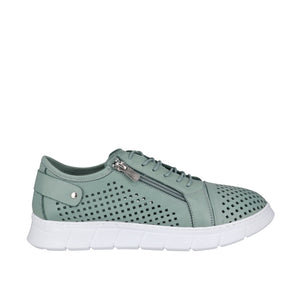 Cabello EG172 Emerald & Latte, Orthotic Friendly, Removable Innersole, Zip & Lace