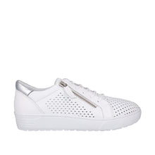 Load image into Gallery viewer, Cabello EG702 Taupe &amp; White, Orthotic Friendly, Removable Innersole, Lace &amp; Zip
