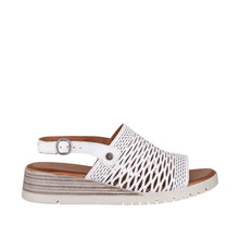 Load image into Gallery viewer, Cabello Enigma White &amp; Tan, Wedge Heel, Soft Mesh Top, &amp; Back Strap
