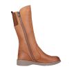Cabello Envy Tan & Black 3/4 Boot, Inside Zip, Low Heel, Orthotic Friendly & Elastic Gusset At The Back