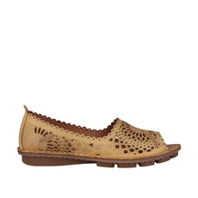 Load image into Gallery viewer, Cabello Hermet, Mustard &amp; White, Slip On &amp; Toe Peeper
