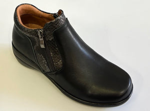 Cassini Madonna Black & Navy, Twin Zip, Orthotic Friendly & Removable Innersole