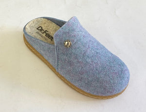 Dr Feet Hoops Pink & Blue, Orthotic Friendly, Removable Innersole & 70% Wool