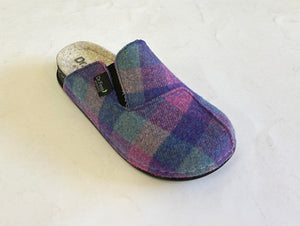 DR Feet Harriet Green & Purple Multi, Structured Arch Support & 70 % Wool