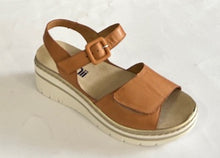 Load image into Gallery viewer, Bonni Gem Soft Pink &amp; Tan, Wedge Heel, Velcro Straps, Removable Innersole &amp; Orthotic Friendly
