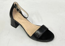 Load image into Gallery viewer, Clarice Adore Black Shimmer &amp; Silver Shimmer, Heel In, Heel, Padded Innersole &amp; Ankle Strap
