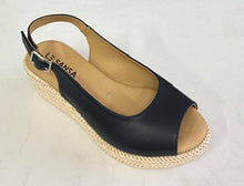 Load image into Gallery viewer, Le Sansa Petunia Navy &amp; Nude, Wedge Heel, Padded Innersole &amp; Buckle back Strap
