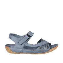 Load image into Gallery viewer, Cabello Karma Orange, &amp; Denim Blue, Sculptured Arch, Padded Innersole &amp; Velcro Strap
