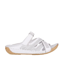 Load image into Gallery viewer, Cabello Kruz White &amp; Taupe, Slide, Padded Innersole &amp; Sculptured Arch Support
