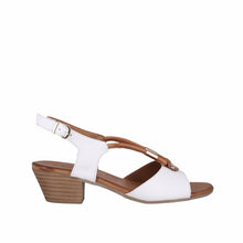 Load image into Gallery viewer, Cabello Kalkan Black/Tan &amp; White/Tan, Heel &amp; Elastic Buckle
