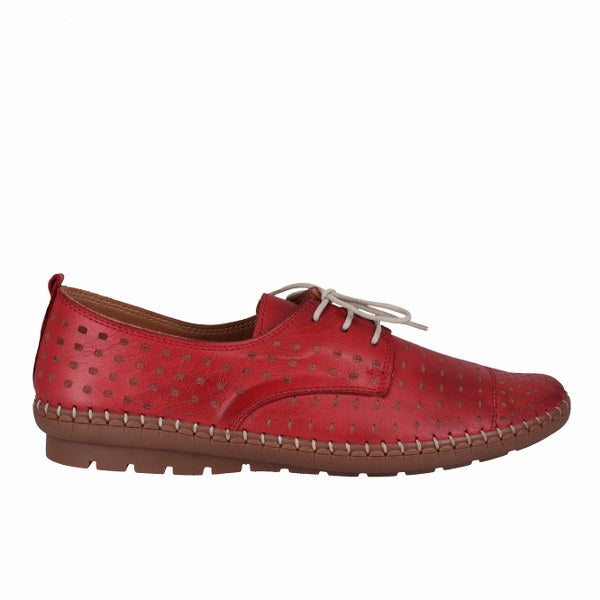 Cabello Kroot Red & Tan Removable Structured Innersole & Othotic Friendly