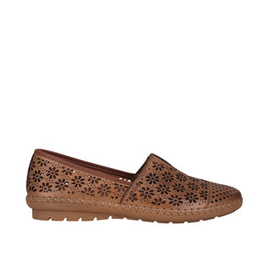 Cabello Kylie Soft Gold & Tan, Orthotic Friendly, Removable Innersole, Elastic Gusset for High Insteps & Sculptured Arch Support