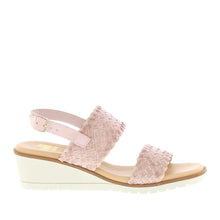 Load image into Gallery viewer, Nu Neo Trenza Nude &amp; Black, Wedge heel, Padded Innersole &amp; Back Strap
