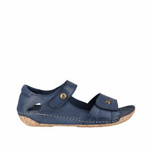 Load image into Gallery viewer, Cabello Mali Navy &amp; Tan, Sculptured Arch Support, Heel In &amp; Adjustable Straps
