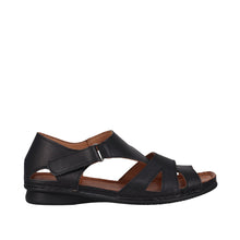 Load image into Gallery viewer, Cabello Mystic Black &amp; Taupe Multi, Low Heel, Enclosed Heel &amp; Velcro Strap
