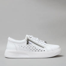Load image into Gallery viewer, Naked Arches Noble White &amp; Tan, Orthotic Friendly, Removable Innersole, Zip &amp; Lace

