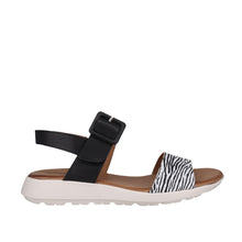 Load image into Gallery viewer, Cabello Pepe Taupe/Pewter &amp; Black/Zebra, Velcro Strap, Low Heel &amp; Padded Innersole
