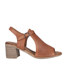 Load image into Gallery viewer, Cabello Poppy Tan &amp; Zebra, Heel, Padded Innersole &amp; Buckle

