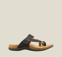 Load image into Gallery viewer, Taos Perfect Tan &amp; Black, Velcro Strap, Sculptured Footbed &amp; Padded Innersole
